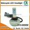4400LM G3S H10 LED motorcycle headlamp with non-fan all in one design