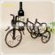 vintage bike shape stand rack metal wine bottle holder