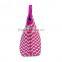 New fabric factory price pink striped insulated neoprene lunch bag