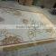 Square waterjet marble design floor tile