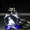Wholesale 3D laser LOGO engraving Crystal Keychain