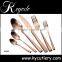 Copper cutlery,stainless Gold plated flatware quality cutlery set