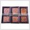 Fancy wooden cup mats, custom design coffee cup mat