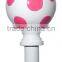 Great Creator Hand Painted Dotted Ball Kids Curtain Rods, White Children Curtain Rods