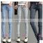 2015 skinny jeans stretch pencil pants White Ruffle jeans wear denim trousers