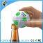 Portable custom Logo round plastic music bottle opener