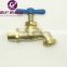 GLD 2015 new high quality blue copper zinc alloy faucet handle length Brass single cold water wall tap garden piscinas long wash