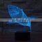 Color Changing 3D Dolphin LED Night Lamp