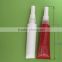 100ml empty red PE solvent resistance anaerobic sealant tube with screw cap
