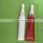 100ml empty red PE solvent resistance anaerobic sealant tube with screw cap