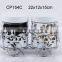 CP154 2pcs glass jar set with metal casing and rack