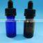 15ml blue and amber E-liquid glass bottle, New !! glass bottle with Childproof cap,15ml glass dropper bottle