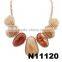 make punk geometrical big stone necklace