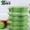 Folding 1000ml 3 Compartment Green White Plastic Disposable Bento Lunch Box/ Take Away Bento Box/hot Food Package Box