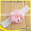 wide newborn polygonal rose flower lace baby headbands
