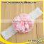 wide newborn polygonal rose flower lace baby headbands