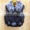 elegant women fox fur vest with fox fur collar