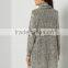 Sweaters fashion women Tops Grey Long Sleeve Lapel Knit Cardigan