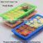 Food grade silicone grid baby food freezer tray with lid