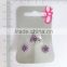 Cute acrylic little flower earring and ring set for little girls