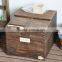 Decoration wood corners heavy toast color solid wood rice storage box
