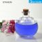 Round reed diffuser glass bottle decorative aroma diffuser bottle