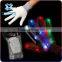 2016 Glow in the dark white led gloves for concert,light gloves led