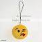 5.5cm New Cartoon plush smiley Emoji expression Key Chains Rings Red Devil Pendants Harajuku