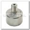 Industrial application brass body mini button pressure gauge