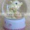 Hot sale eco-friendly cheap bear holding birthday cake snow globe for sale