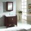 Brown Solid Oak Wood Bathroom Mirror Cabinet