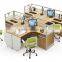 2016 Call Center I-shape Office Table Design, Office Furniture with Cabinet for Six People