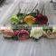 high quality wedding decoration 3 heads silk flowers artificial rose