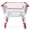 Metal Laundry Cart with Double Pole Rack