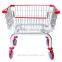 Metal Laundry Cart with Double Pole Rack