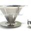 2016 New arrival stainless steel 304 Pour Over Coffee Dripper With Coffee Scoop