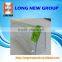 LN PVC transparent green handle zipper bag