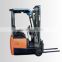 ISO9001 approved 1.0t electric forklift with triple elevator lift
