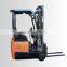 ISO9001 approved 1.0t electric forklift with triple elevator lift