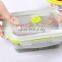 transparent different square round rectangle shaped Collapsible Food Storage Container Freezer, Microwave & Oven Safe