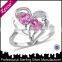 heart shaped 925 sterling silver earring findings factory price