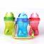 new and hot kid children pp 300ml straw school drinking bottle with adjustable rope