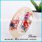 Wedding jewelry customized flower resin bracelet with dried fresh bangles