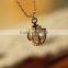cross crown diamond golden necklace-gold crown necklace