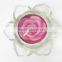 flower shaped glass tealight candle holder