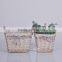 decorative cheap small wicker garden flower pot with plastic liner