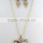 Newest style diamond butterfly pendant necklace set
