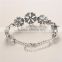 Latest Style Fashion Bracelets White Zircon Snowflake Bracelet Wholesale Silver Bracelet