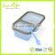 BPA Free 2-compartment 600ML+300ML Silicone Lunch Box Easily Carry Food Container