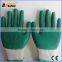 BSSAFETY Green latex coated industrial safety working gloves